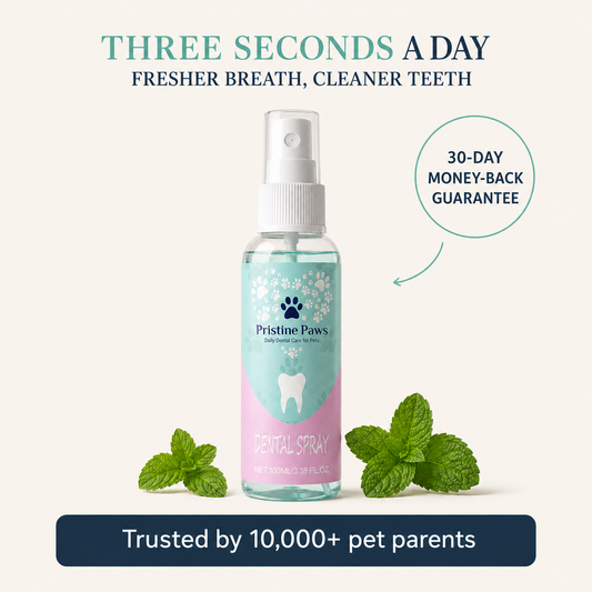 Pristine Paws™ Fresh Breath Oral Spray - Brush-Free Dental Care for Pets
