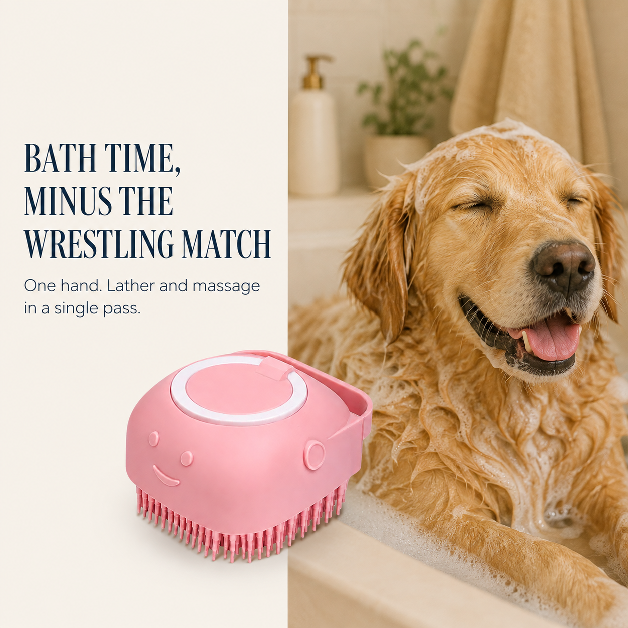 Pristine Paws™ Silicone Pet Bath & Massage Brush