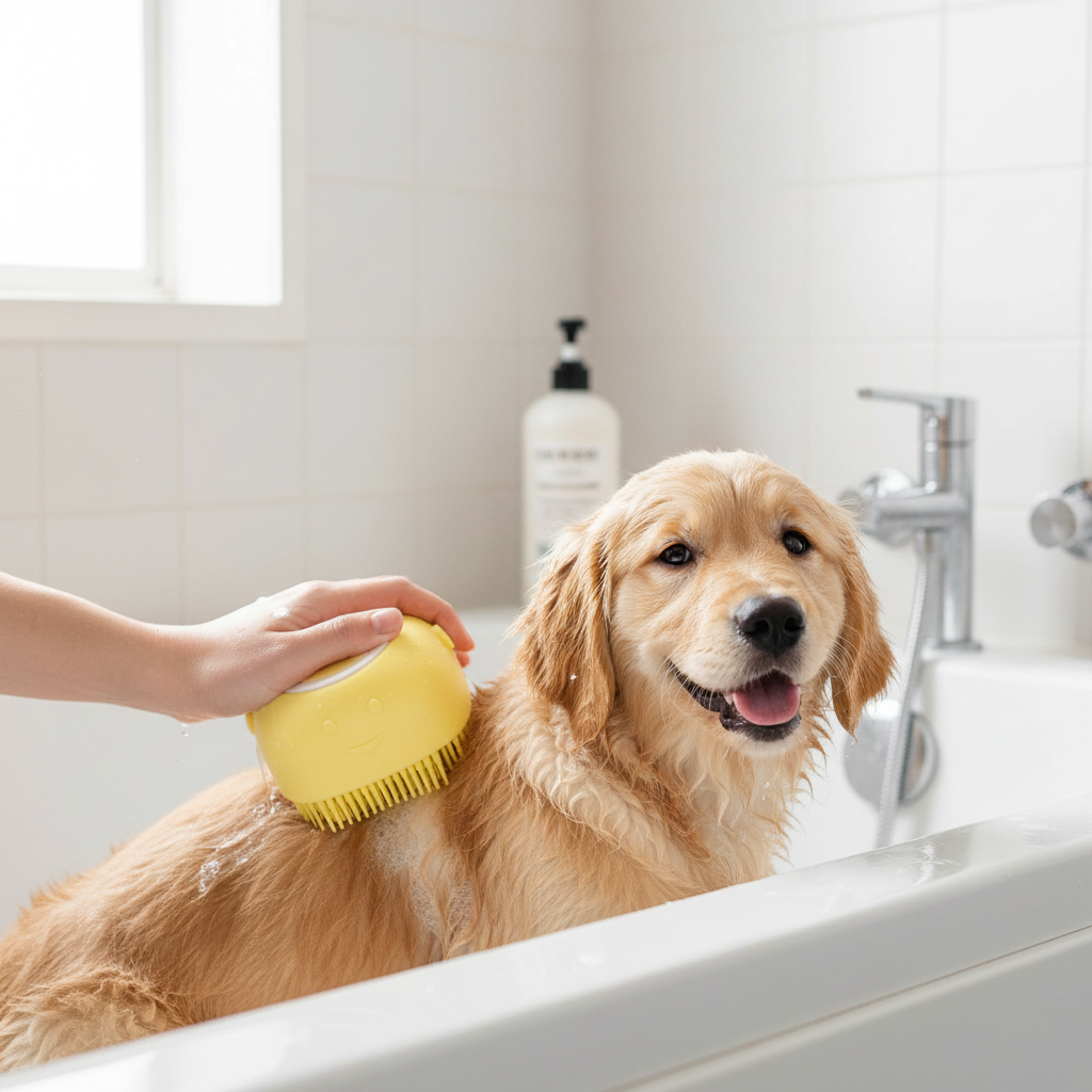 Pristine Paws™ Silicone Pet Bath & Massage Brush