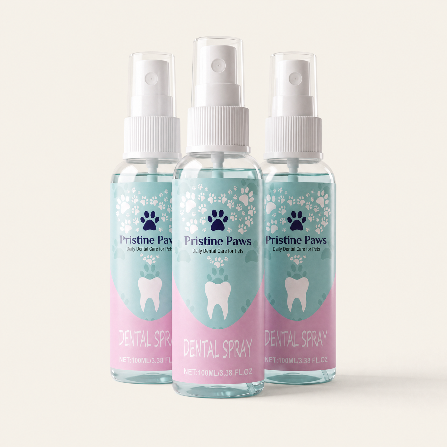 Pristine Paws™ Fresh Breath Oral Spray - Brush-Free Dental Care for Pets
